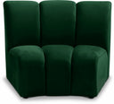 Infinity Velvet Upholstered Modular Chair - Green