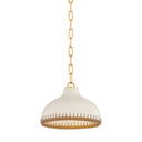 Ceramic Cream Pebble Southfields Pendant 10.25" by Hudson Valley