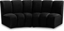 Infinity 83" Velvet Upholstered 2pc. Modular Sectional - Black