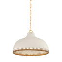 Ceramic Cream Pebble Southfields Pendant 16.25" by Hudson Valley