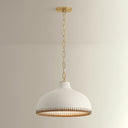 Ceramic Cream Pebble Southfields Pendant 16.25" by Hudson Valley, view 3