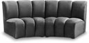 Infinity 83" Velvet Upholstered 2pc. Modular Sectional - Grey