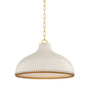 Ceramic Cream Pebble Southfields Pendant 21" by Hudson Valley