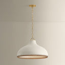 Ceramic Cream Pebble Southfields Pendant 21" by Hudson Valley, view 6