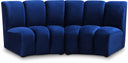 Infinity 83" Velvet Upholstered 2pc. Modular Sectional - Blue