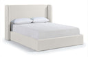 Kendall Linen Textured Fabric Upholstered Bed - Cream