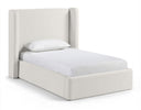 Kendall Linen Textured Fabric Upholstered Twin Bed - Cream