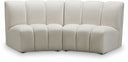 Infinity 83" Velvet Upholstered 2pc. Modular Sectional - Cream