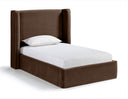 Kendall Velvet Upholstered Twin Bed - Brown