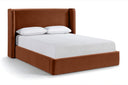 Kendall Velvet Upholstered Bed - Cognac