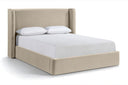 Kendall Velvet Upholstered Bed - Cream