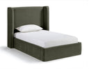 Kendall Velvet Upholstered Twin Bed - Green