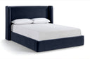 Kendall Velvet Upholstered Bed - Blue