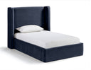 Kendall Velvet Upholstered Twin Bed - Blue
