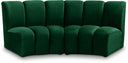 Infinity 83" Velvet Upholstered 2pc. Modular Sectional - Green