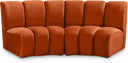 Infinity 83" Velvet Upholstered 2pc. Modular Sectional - Cognac