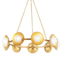 Aged Brass Glimmer Chandelier 40" by Hudson Valley