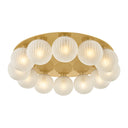 Vintage Polished Brass Vernazza Flush Mount 23.5" by Corbett Lighting, view 4