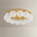 Vintage Polished Brass Vernazza Flush Mount 32" by Corbett Lighting, view 3