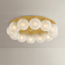 Vintage Polished Brass Vernazza Flush Mount 32" by Corbett Lighting, view 2