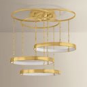 Vintage Polished Brass Chiasso Chandelier 38" by Corbett Lighting