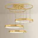 Vintage Polished Brass Chiasso Chandelier 38" by Corbett Lighting, view 3