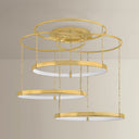 Vintage Polished Brass Chiasso Chandelier 55.5" by Corbett Lighting, view 3