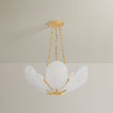 Vintage Gold Leaf Galena Chandelier 24" by Corbett Lighting