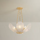Vintage Gold Leaf Galena Chandelier 24" by Corbett Lighting, view 3