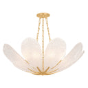 Vintage Gold Leaf Galena Chandelier 24" by Corbett Lighting, view 4