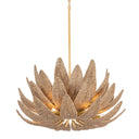 Vintage Gold Leaf Varanasi Chandelier 42" by Corbett Lighting, view 5