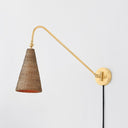 Aged Brass Averack Plug-In Sconce 5.75" by Hudson Valley, view 3