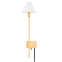 Aged Brass Teaneck Plug-In Sconce 6.25" by Hudson Valley