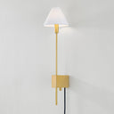 Aged Brass Teaneck Plug-In Sconce 6.25" by Hudson Valley, view 2