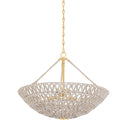 Vintage Gold Leaf Pleasant Plains Chandelier 24" by Hudson Valley