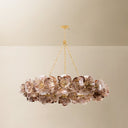 Vintage Gold Leaf Galle Chandelier 54.25" by Corbett Lighting, view 7