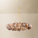 Vintage Gold Leaf Galle Chandelier 54.25" by Corbett Lighting, view 2