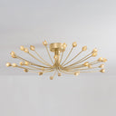 Vintage Gold Leaf Falkirk Semi Flush 42" by Hudson Valley, view 2