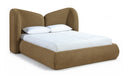 Elowen Chenille Fabric Upholstered Bed - Brown