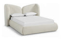 Elowen Chenille Fabric Upholstered Bed - Cream