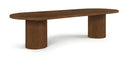 Belinda 90" - 123" Oak Wood Extendable Dining Table - Brown