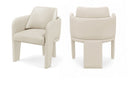 Vanda Vegan Leather Upholstered Dining Chair - Cream