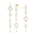 Vintage Polished Brass Fiorello Chandelier 55.75" by Corbett Lighting, view 3