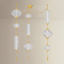 Vintage Polished Brass Fiorello Chandelier 55.75" by Corbett Lighting, view 2
