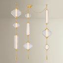 Vintage Polished Brass Fiorello Chandelier 55.75" by Corbett Lighting, view 5