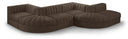 Rummi 175" Velvet Performance Fabric Upholstered 6pc. Modular Sectional - Brown