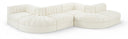 Rummi 175" Velvet Performance Fabric Upholstered 6pc. Modular Sectional - Cream