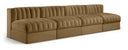 Rummi 116" Velvet Performance Fabric Upholstered 4pc. Modular Sofa - Saddle