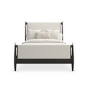 Unity Bed - Queen - Black Stained Ash, Fabric 21016-34CC-P by Caracole
