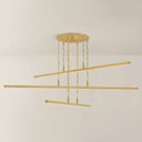 Vintage Brass Cortina Chandelier 72" by Corbett Lighting, view 2